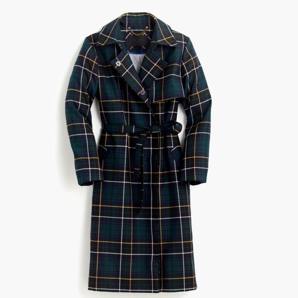 J.Crew Collection Trench coat in Tartan
